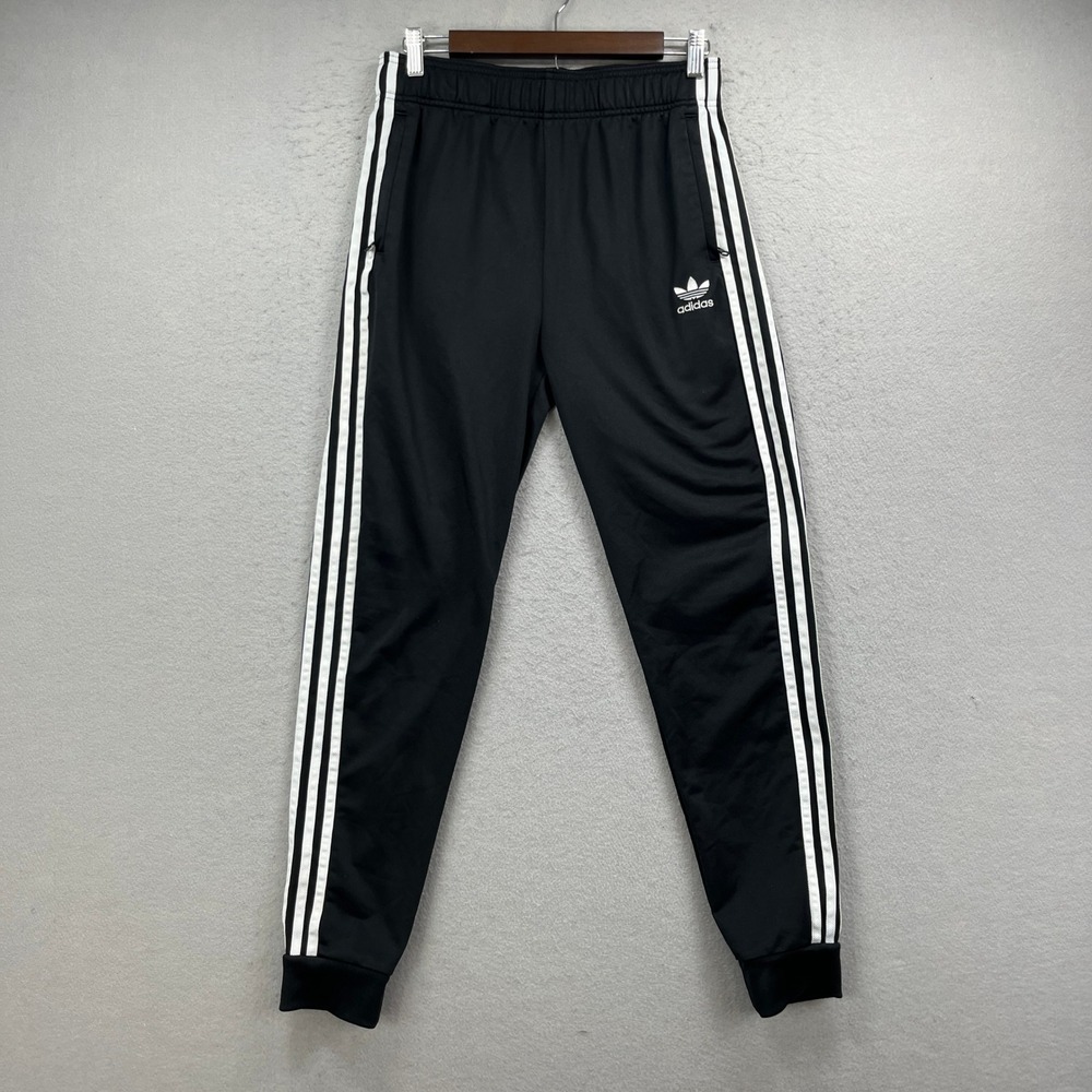 Adidas Track Pants Boys XL Black Primeblue SST 3-Stripe Jogger Athletic Casual